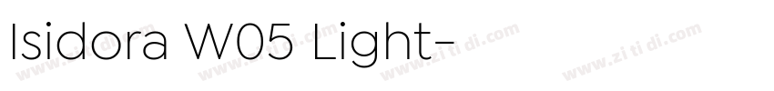 Isidora W05 Light字体转换